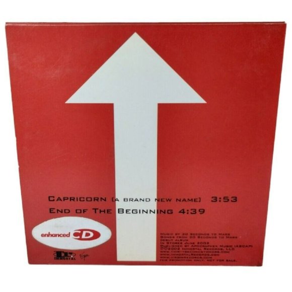 30 Seconds to Mars Debut Record Promo CD Capricorn End of the Beginning 2 Songs - Picture 3 of 3